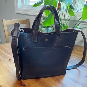 Portland Leather Goods Mini Crossbody in Coldbrew